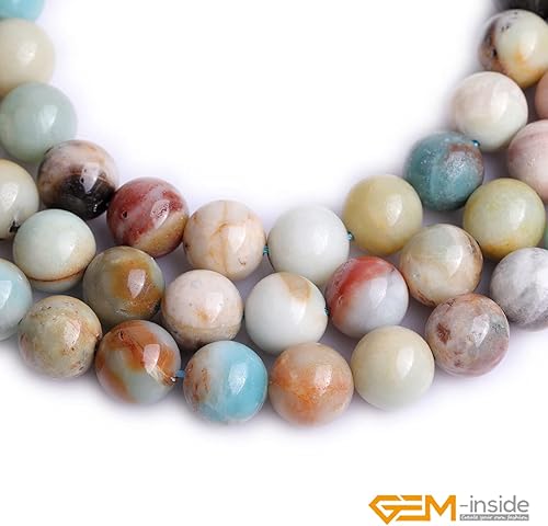 Miniatura 199 de GEM-Inside - Cuentas sueltas de piedra de lava negra natural de 0.315 in para hacer joyas, 15 pulgadas Cordierita de grado A