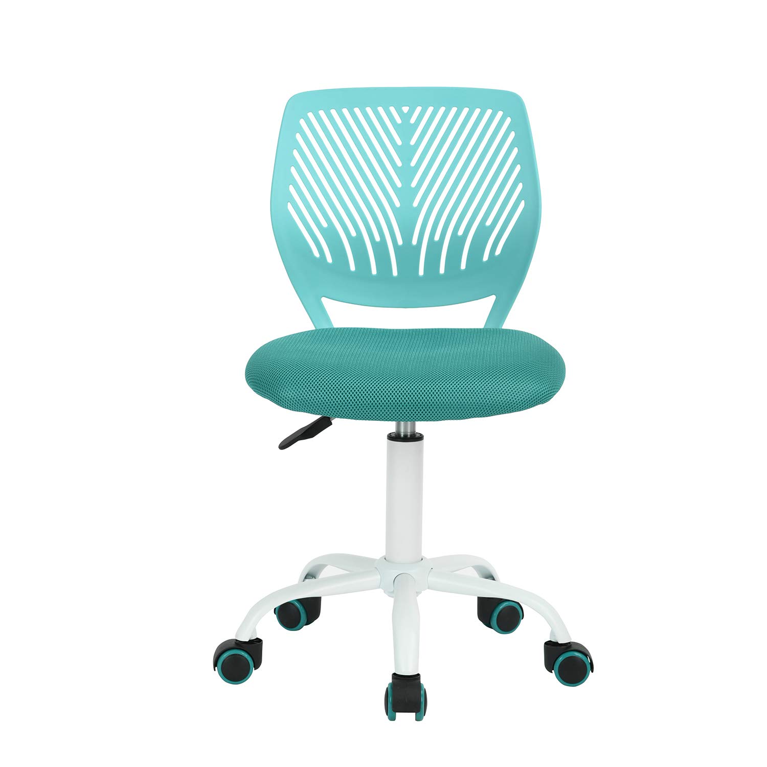 FurnitureR Colourful Chair, Asiento de Ordenador Moderno y Ajustable, Silla de Trabajo giratoria sin apoyabrazos, Sala de Estudio para niños, Silla de Oficina en casa, Silla de Trabajo, Turquesa