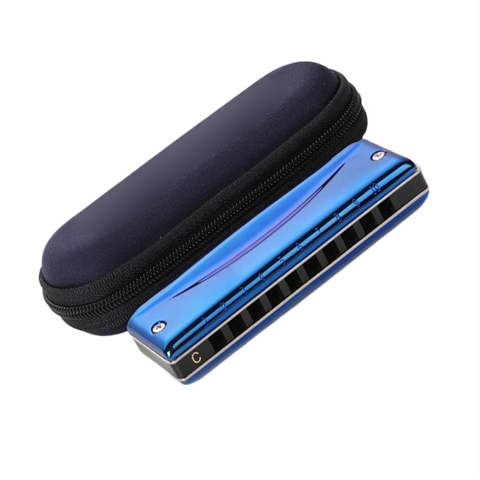 Armonica Per Arpa A 10 Fori Blu Strumenti Musicali A Fiato Professionali Organetto A Bocca C/A/G/D/F/Bb/E armonica a bocca professionale (Color : E)