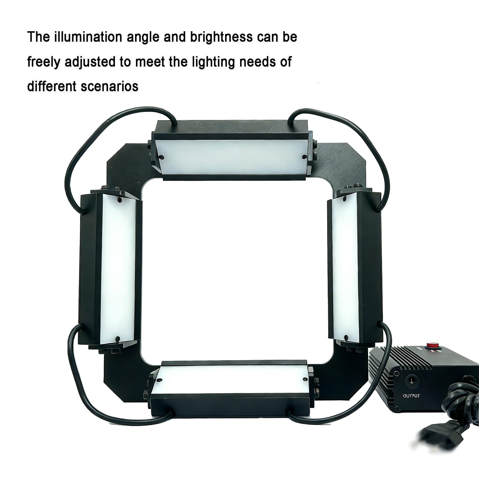 Fuente de luz LED para microscopio, brillo ajustable, ángulo de 90°, rosca M3, combinación de 4 lados para microscopios estéreo y cámaras