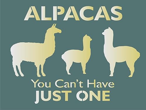 Miniatura 7 de Plantillas de Joanie Alpaca Can't Have Just One Llama Baby Farm Ranch Art Craft Farmhouse Hobby DIY Letreros reutilizables Mylar
