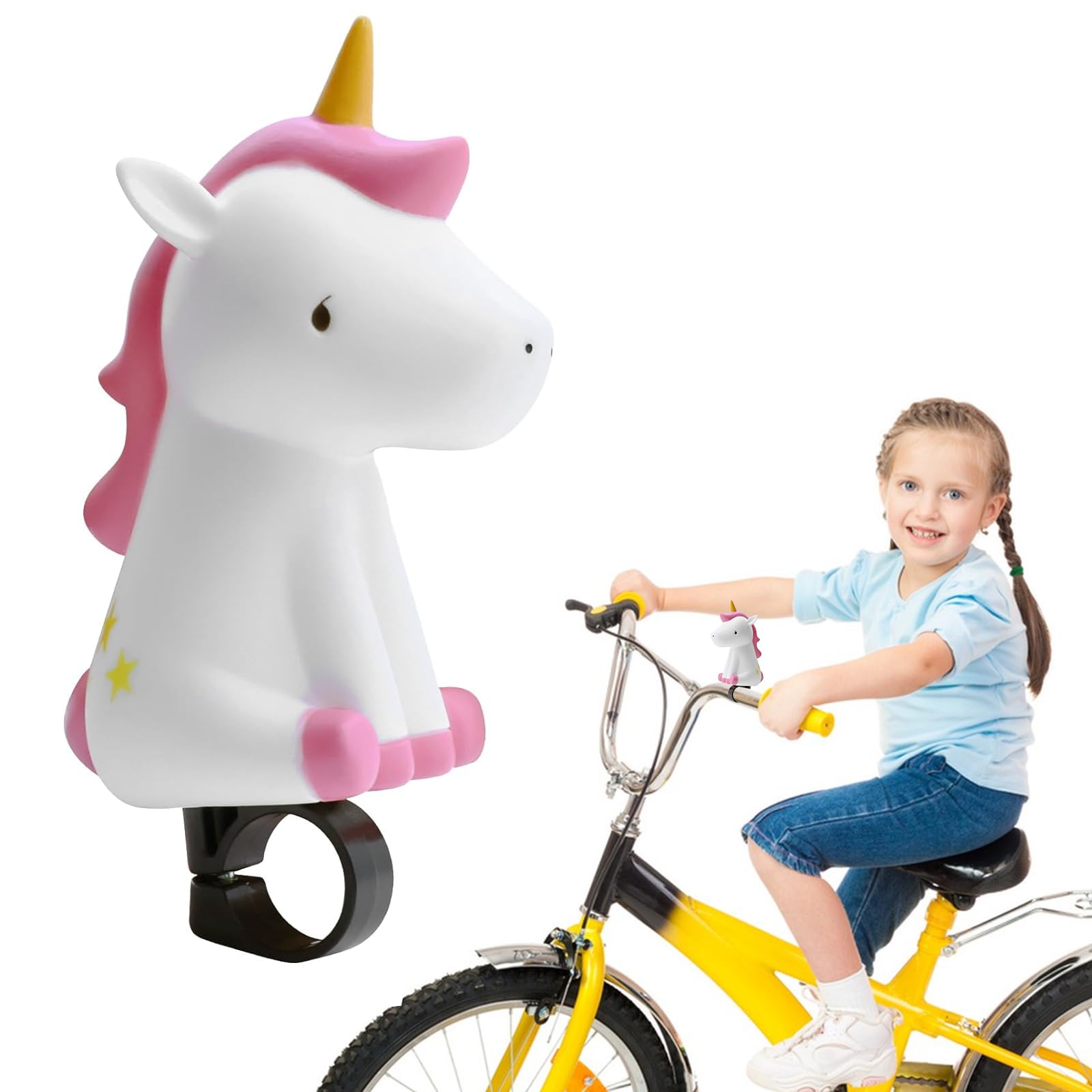 Timbre Bicicleta,Timbre Bicicletas Infantil Accesorios para Bicicleta Bocina Bicicleta Infantil Unicornio Campana Divertido Niños de Bicicletas y Scooters,para Niños y Niñas(A)