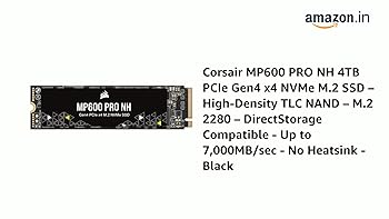 Corsair MP600 PRO NH 4TB PCIe Gen4 x4 NVMe M.2 SSD