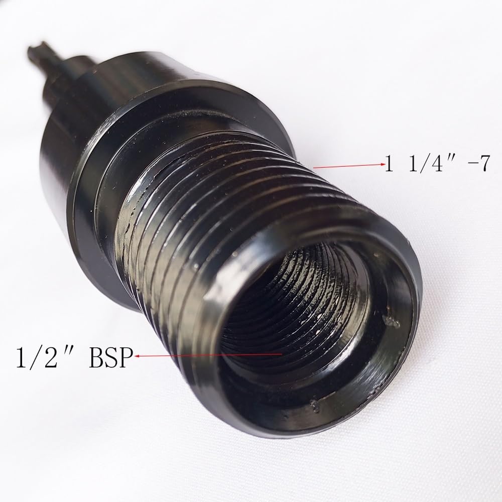 Adapter gwintu do koronek diamentowych wiertła rdzeniowego męski 1 1/4"-7 (żeński: 1/2" BSP) do SDS Plus długość gwintu 190 mm konwerter przyłączeniowy