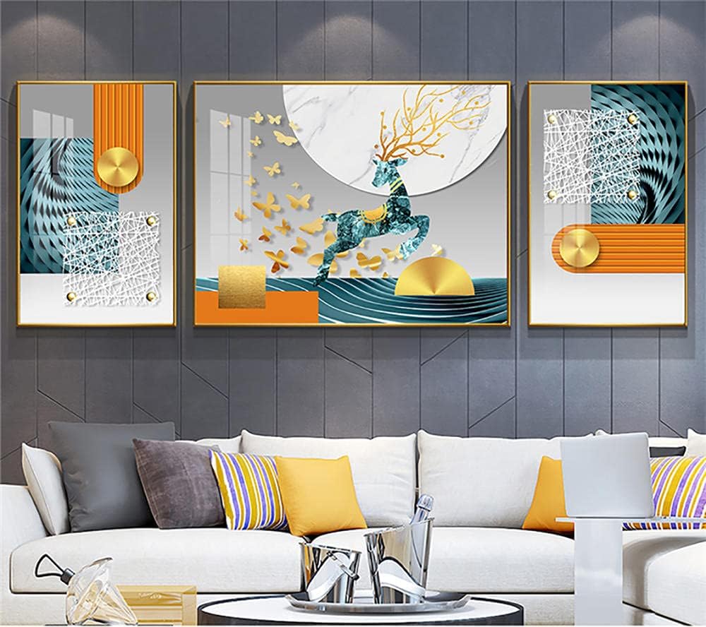 Musjos 3 Piece Wall Art For Living New Products World S Highest Quality Popular But Green Room Dark And Deer
