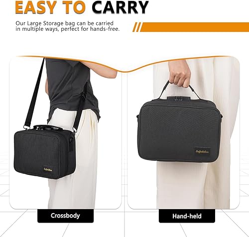 Miniatura 8 de Bolsa a prueba de olores con cerradura de combinación, juego de bolsas con cerradura a prueba de olores, estuche organizador de medicamentos