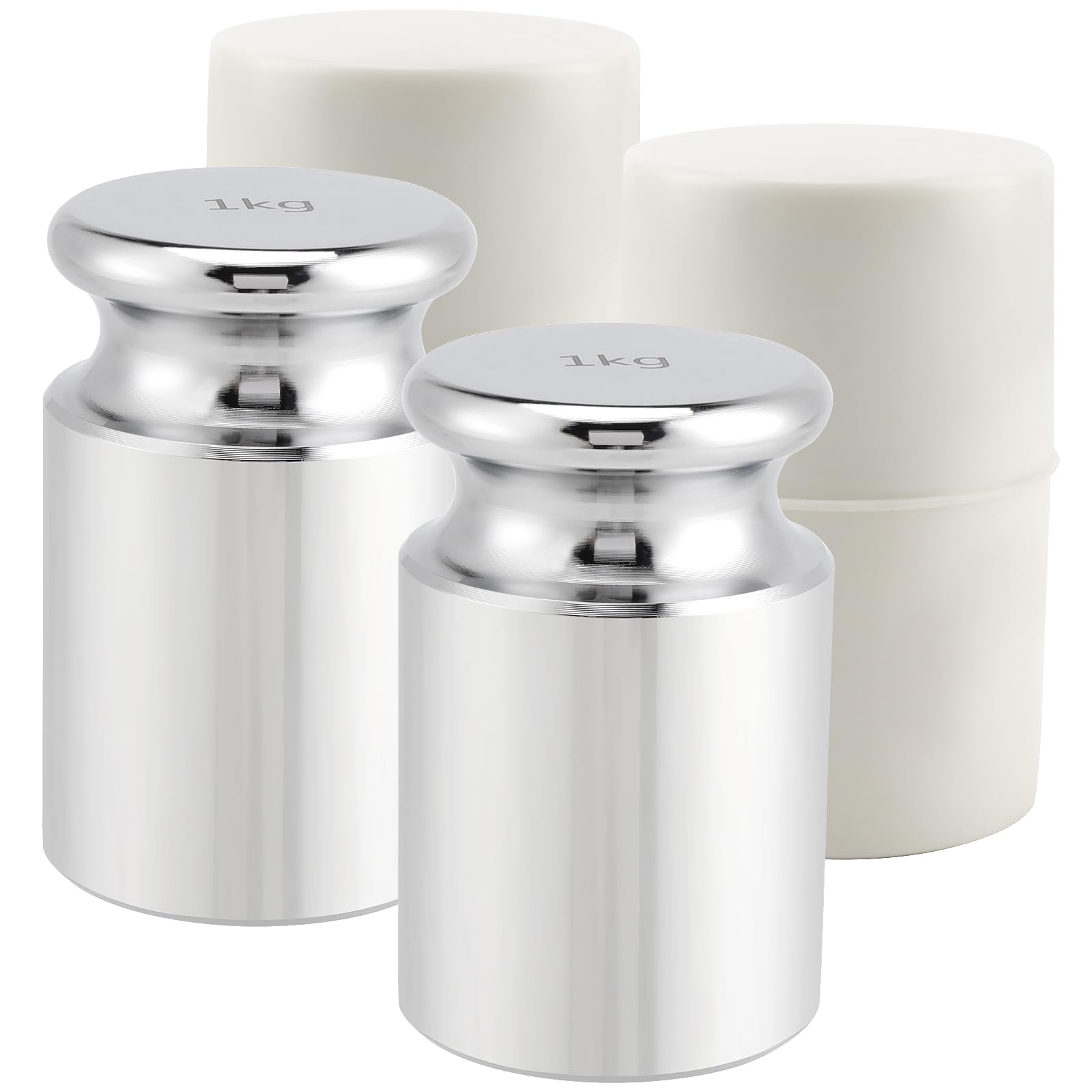 MUKCHAP 2pcs 1000g Calibration Weights, Steel Chrome Scale Calibration Weight for Digital Balance Scale