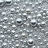 1 Bottle Edible Silver Pearl Sugar Sprinkles 4.23oz/ 120g Edible Candy Pearls for Decorating | Edible Cake Cupcake Sprinkles for Halloween Christmas | Cookie and Ice Cream Topper Decorations