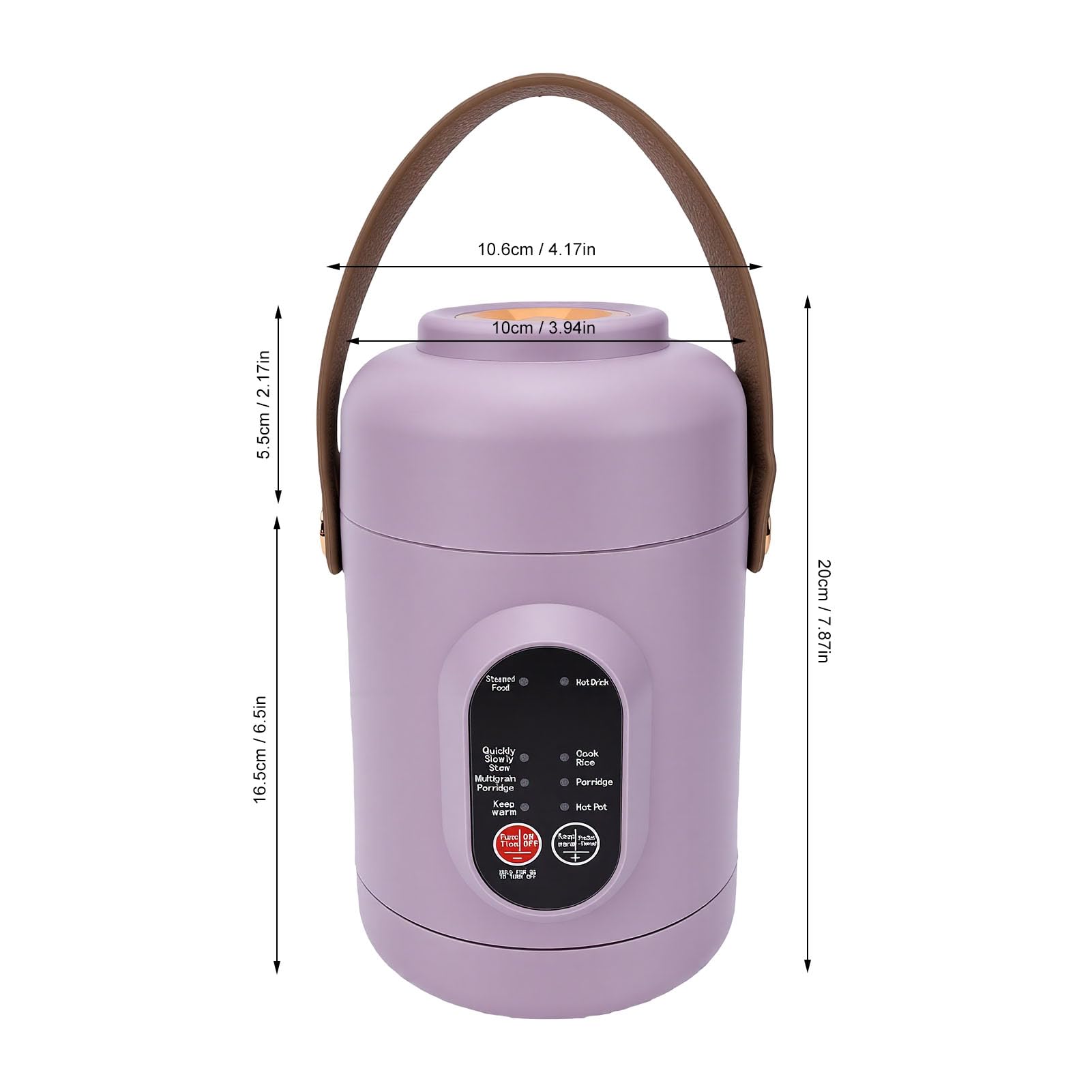 Asixxsix Mini Cuiseur à Riz, 6 Fonctions de Cuisson,Affichage LED (UE)
