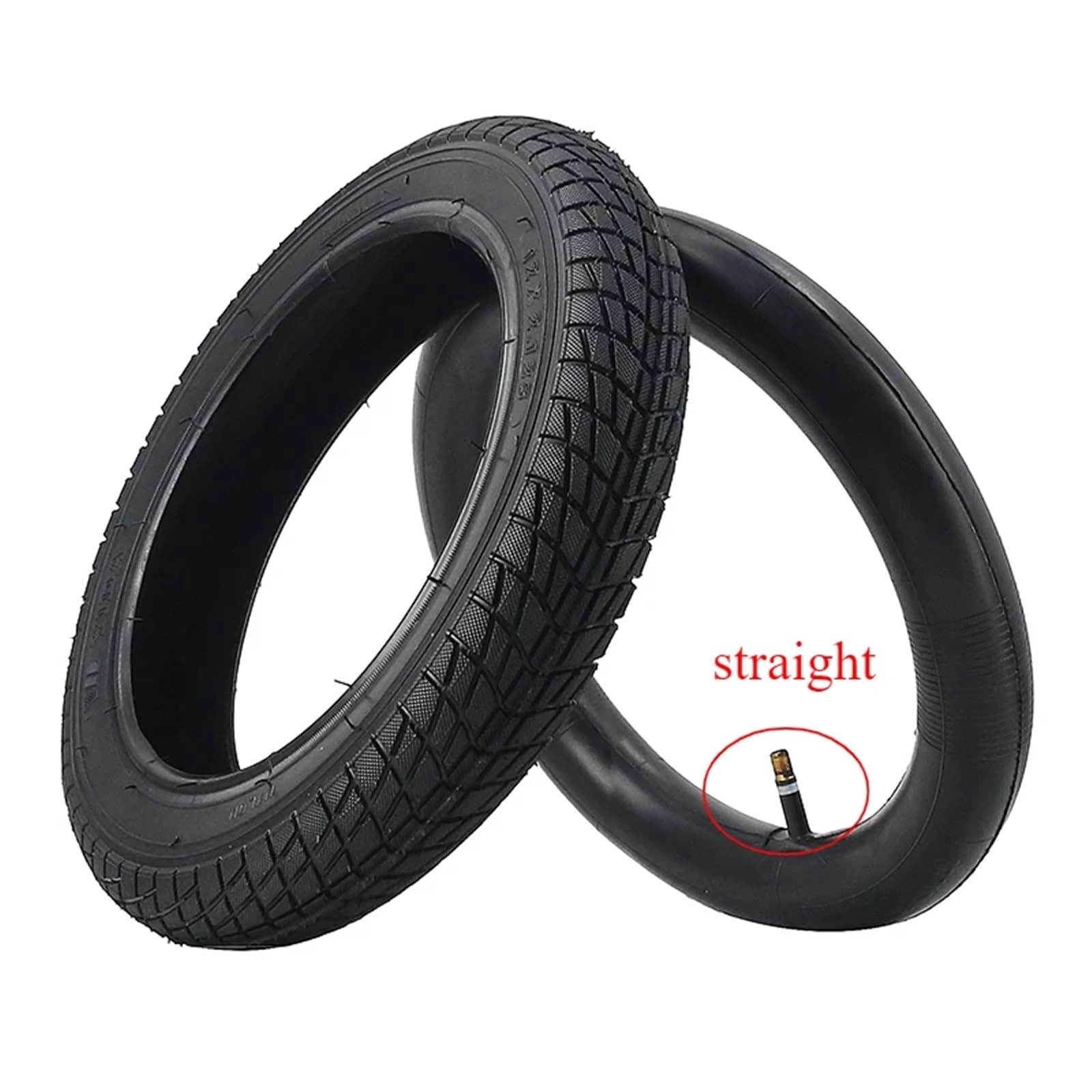 Ruota Monopattino Elettrico,Pneumatici Per Scooter Pneumatici Da 12 Pollici 12x2.125 Adatti For Monopattini Elettrici, Biciclette Città, Esterni For Vari Gas(Inner outer straight)