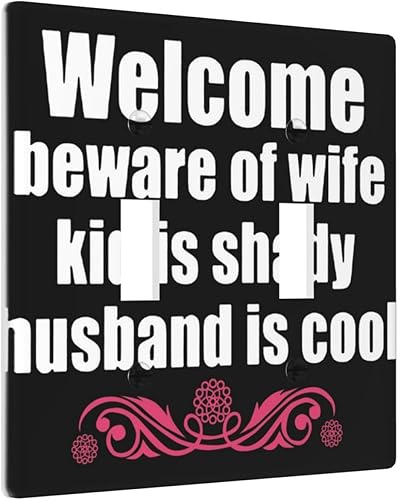 Miniatura 6 de Canarias Double Toggle Light Switch Cover Decorative 2 Gang Wall Plate Electrical Faceplate For Bathroom Home Living Room Kitchen Decor