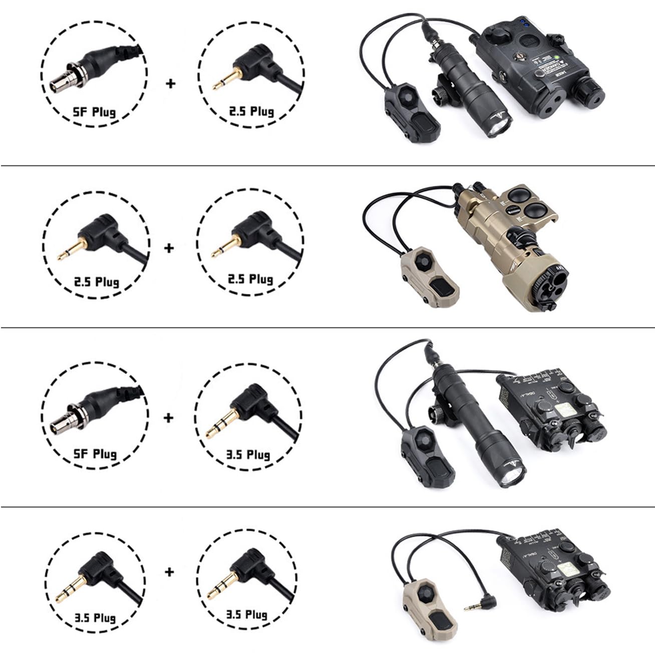 Amazon.com: Tactical Modular Dual Wire Button Remote Activation