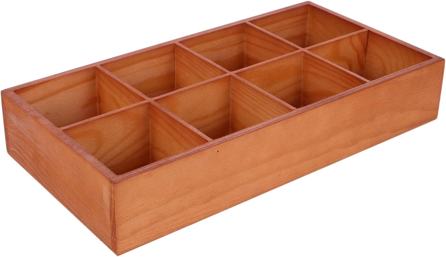 SHERCHPRY Solid Wood Storage Box Multi-use Snack Catering Plate Wooden Divider Organizer Box