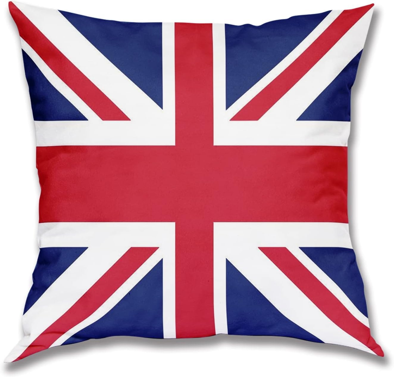 ZFENGYYUAN Union Jack Pillow Case Endland uk Flag Outdoor British Flag Patriotic Decorative Throw cushion cover Sofa car Decor with Invisible Zip Farmhouse Chair Bedroom Living Room 18x18 Inches