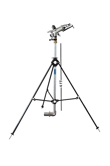 JALKIPARI RAINGUN SET COMBO WITH AUTOMAT HT40G PENGUIN RAIN GUN, COMPLETE PIPE CONNECTOR KIT, 4 FT ISI G.I. RISER PIPE, 3 LEG HEIGHT ADJUSTABLE STAND (GI FITTING (NIPPLE) 2.5