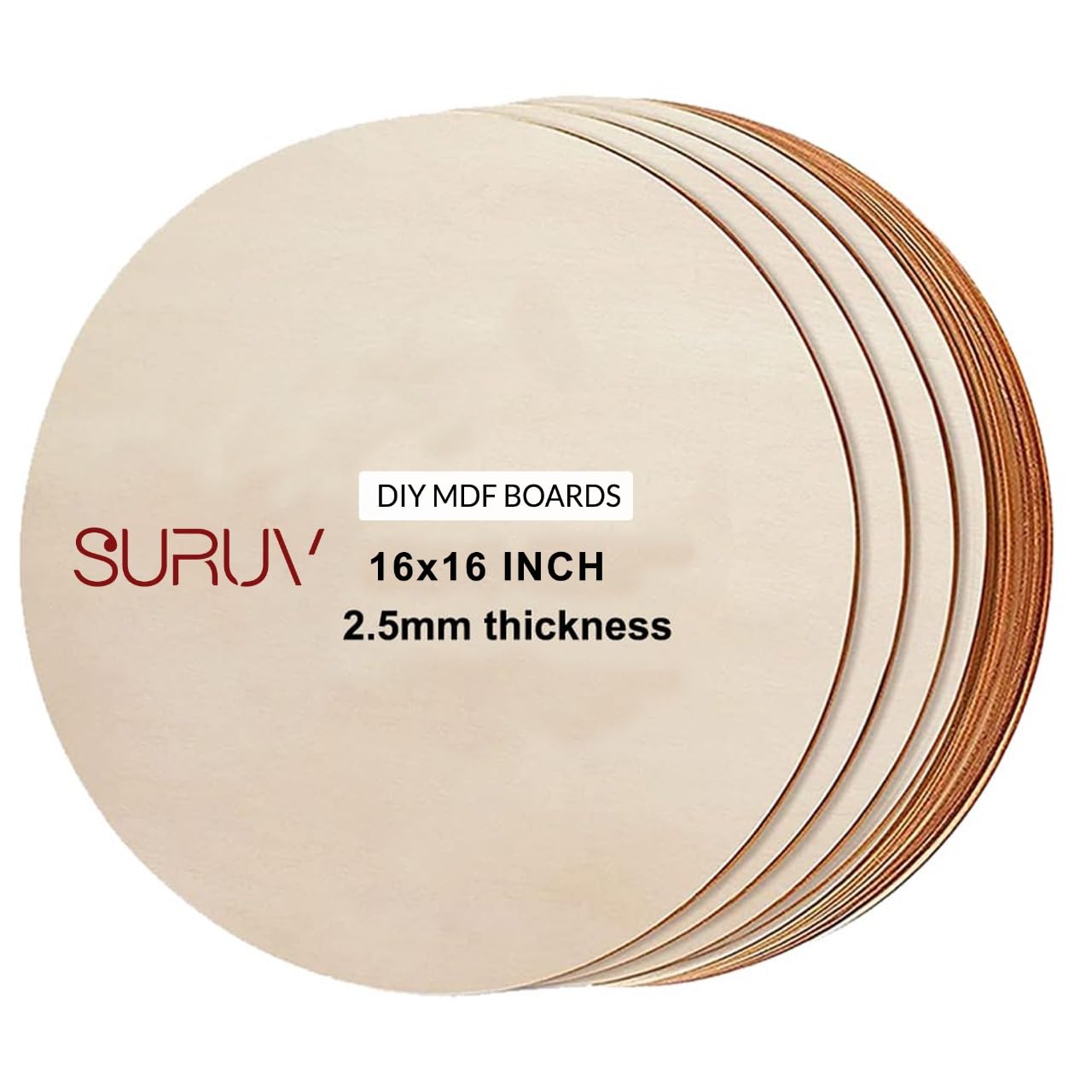 16-Inch MDF Round Boards – Set of 10 | 2.5mm Thick Circle Wood Cutouts for Lippan Art, Mandala, Resin, Painting & DIY Crafts | Smooth Pre-Cut MDF Base for Artists, Hobbyists & Students-image-28