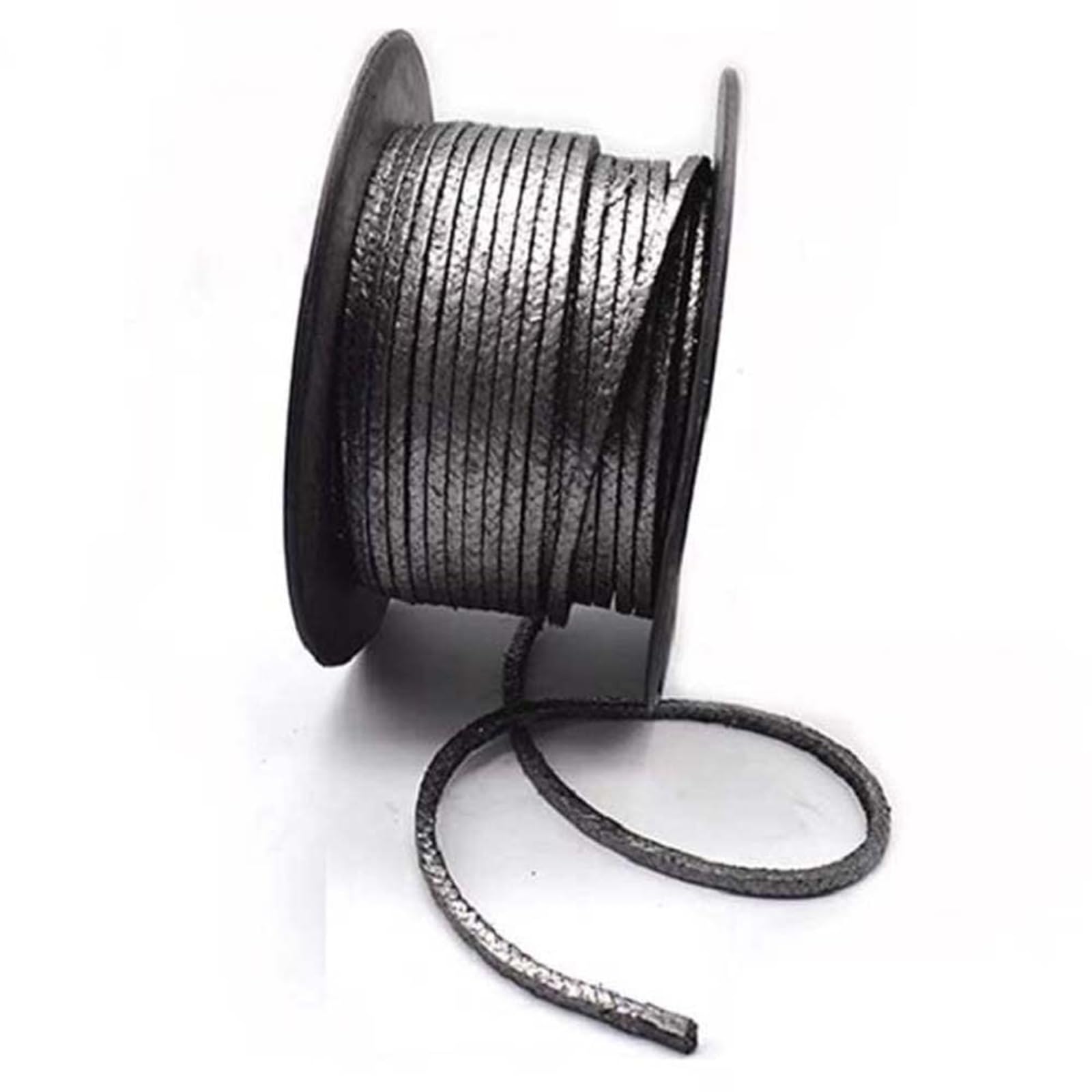 Geflochtene Graphit-Dichtung 3-30mm Breite, Flexibel für Pumpenpackung/Ventilspindel/Mechanische Dichtung(8 * 8 * 1000mm)