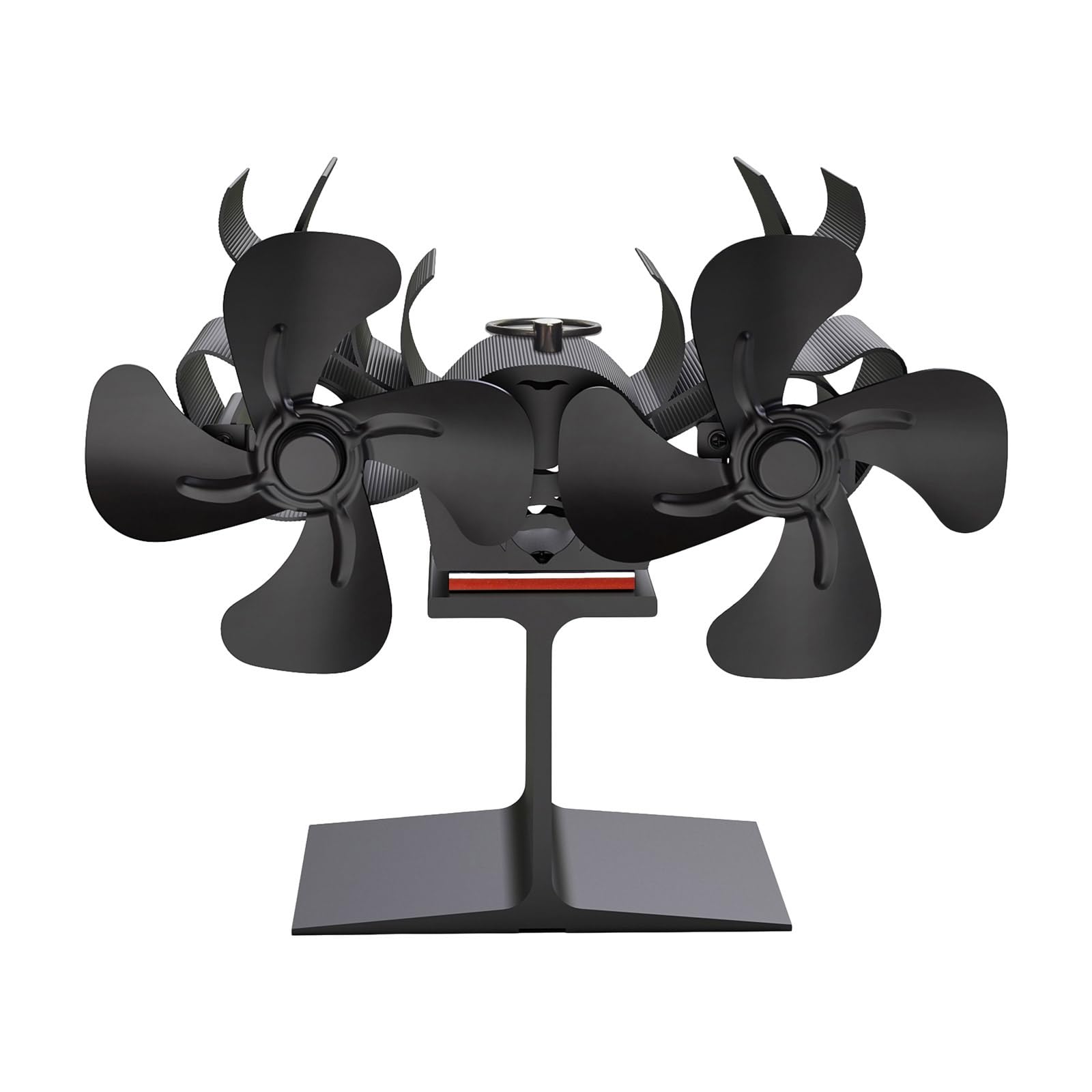 Heat Powered Stove Fan None Battery Required Double Head Fireplaces Fan Quiet Wood Burning Stove for Faster Warming Double Head Fireplaces