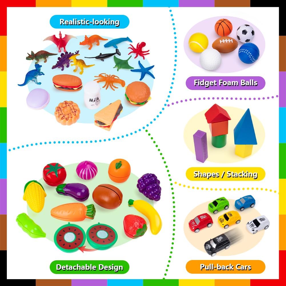Sorting Toys for Toddlers, Match Card & Sort Game Set, Sensory Toys, Multiple Themes Fine Motor Sorting Games, Preschool Educational Learning Toys Sorting Matching Playset for Boys and Girls