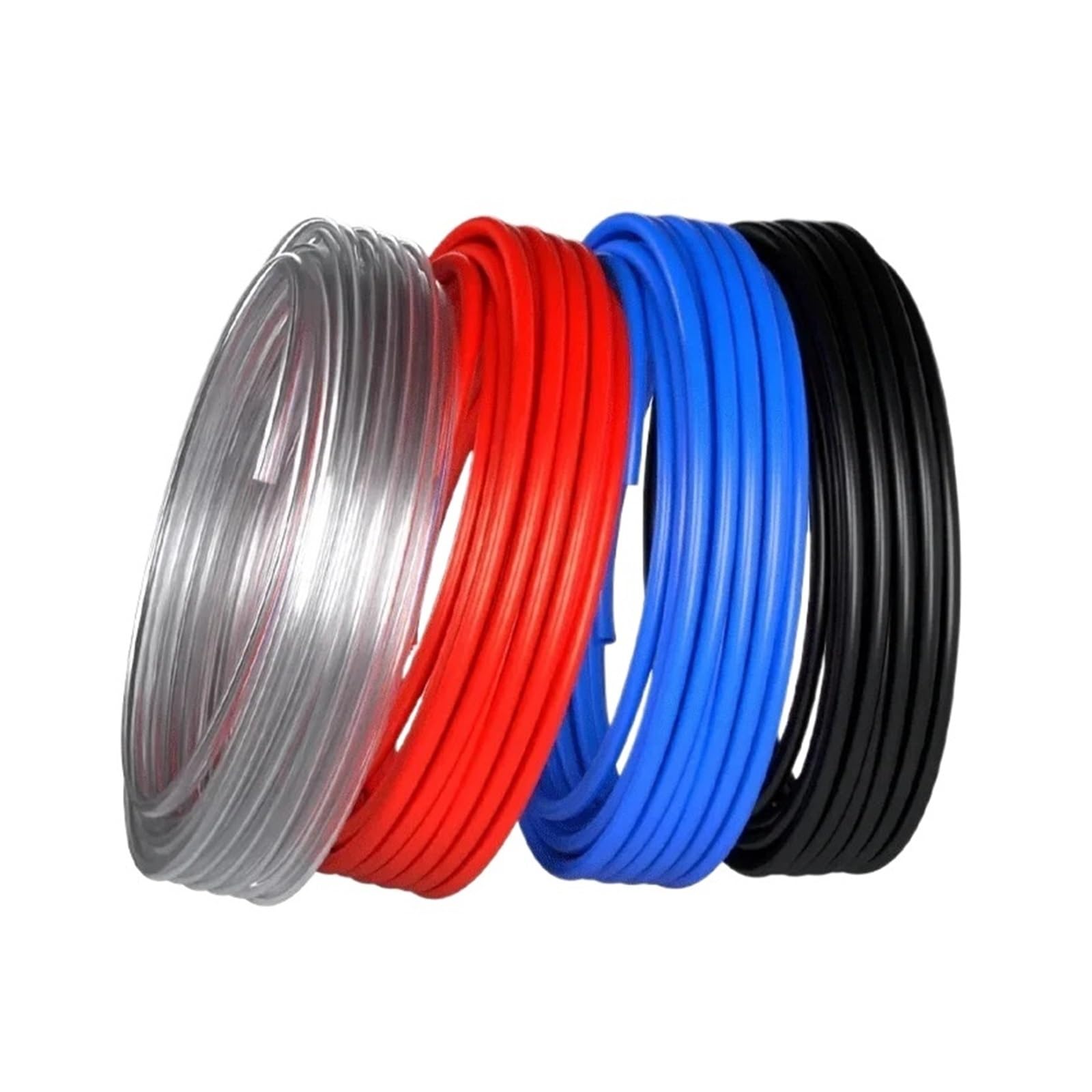 Manguera de poliuretano for componentes aire (10/20 metros, 4 mm, 6, 8, 10 y 12 mm) for compresores neumáticos(Transparent 10m,12x8mm)