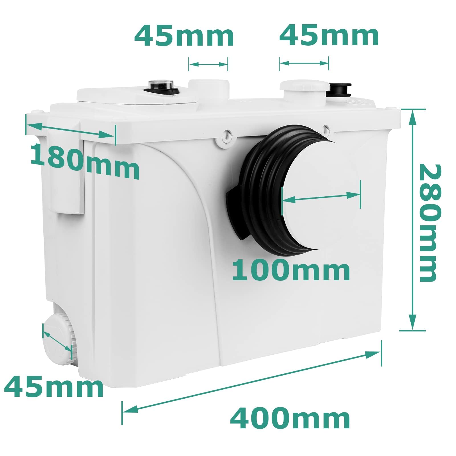 Sonnewelt 700W Broyeur Sanitaire Broyeur 4/1 Pompe Automatique Pompe domestique Pompe de relevage 190L/min Pompes pour eaux sales WC Broyeur Petite station de relevage