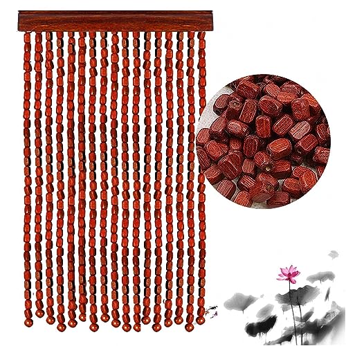 Jolan Cortina De Abalorios De Madera De Bambú,Cortinas Colgantes para Puertas,Cortinas De Cuentas De Hilo,Mosquitera para Puertas,Paneles De Cortina De Cuentas Separadores,W×H-120strands(120×180cm)