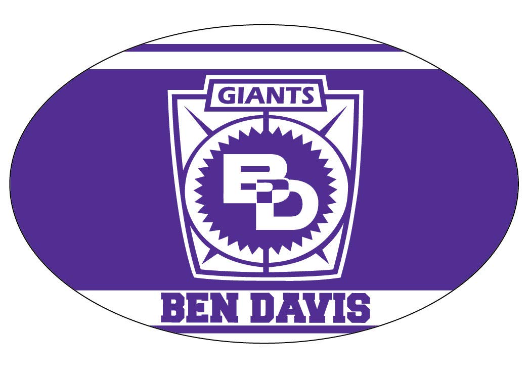 Ben Davis High School Giants Indianapolis Indiana Sports Team Oval Car Fridge Magnet