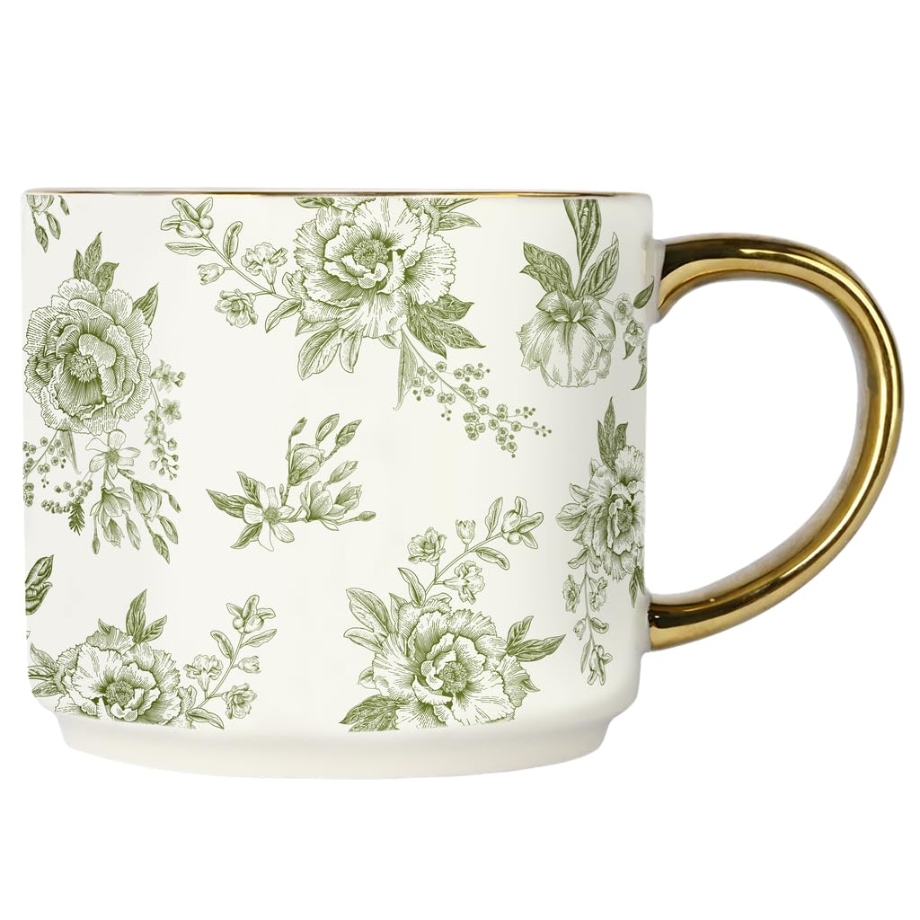 Sweet Water Decor Green Delft Coffee Mug