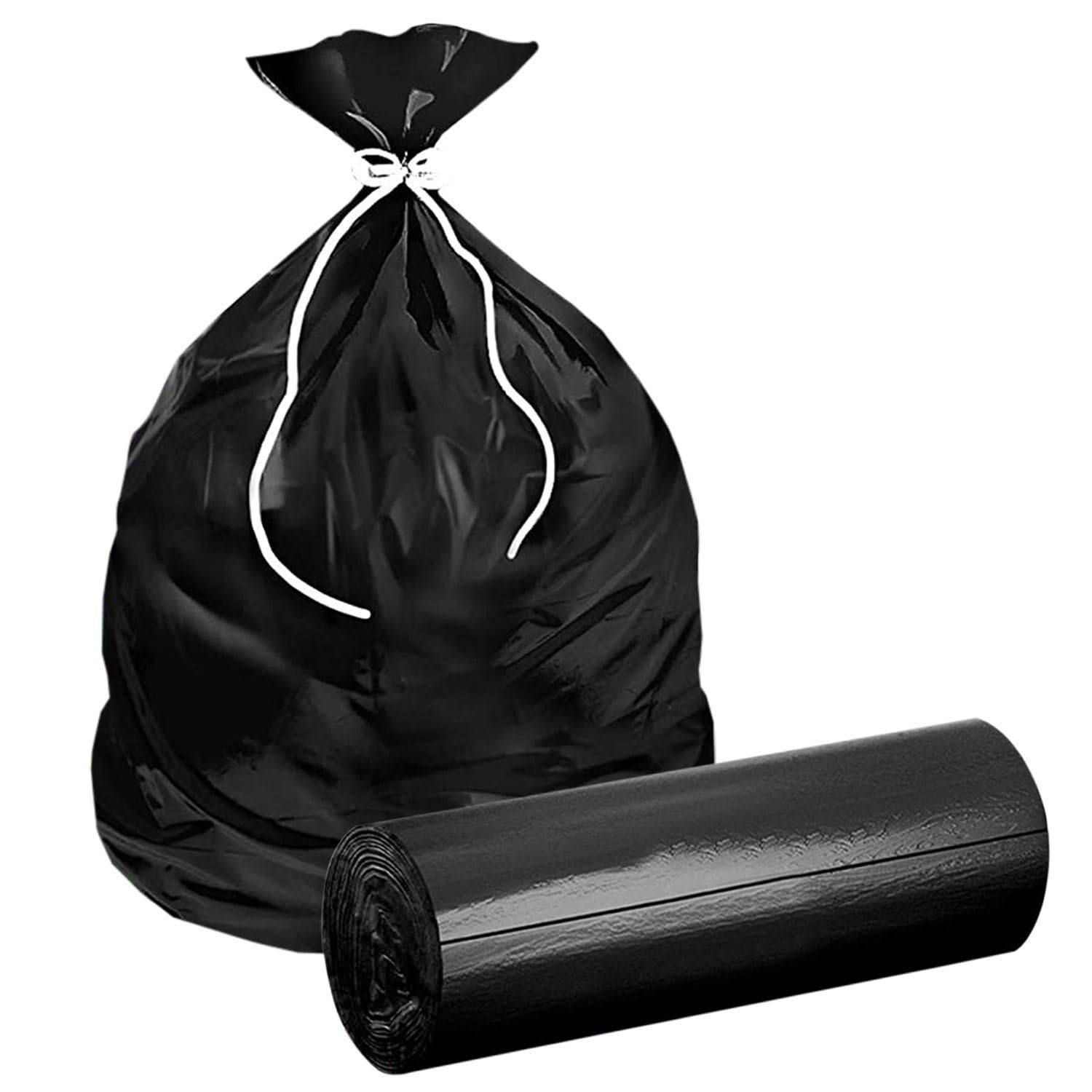 Plastobag Garbage Bags, Black, Extra Large, (30×37) 76cm x 94cm, Bio Medical Waste Collection, with Detachable Tie Tapes, 15 Bags-picture-13