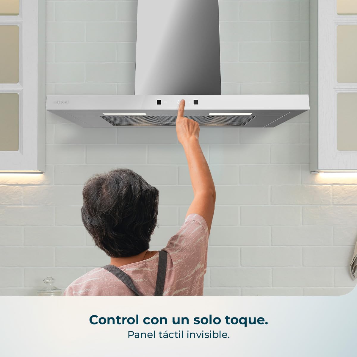 Cecotec Campana Extractora en forma de T Bolero Flux TT 704400 Inox A++, 70cm, 413,3m³/h de succión, Clase A++, Control Táctil Invisible, Hand Movement Control, Función Booster, Filtros Lavables — view 6