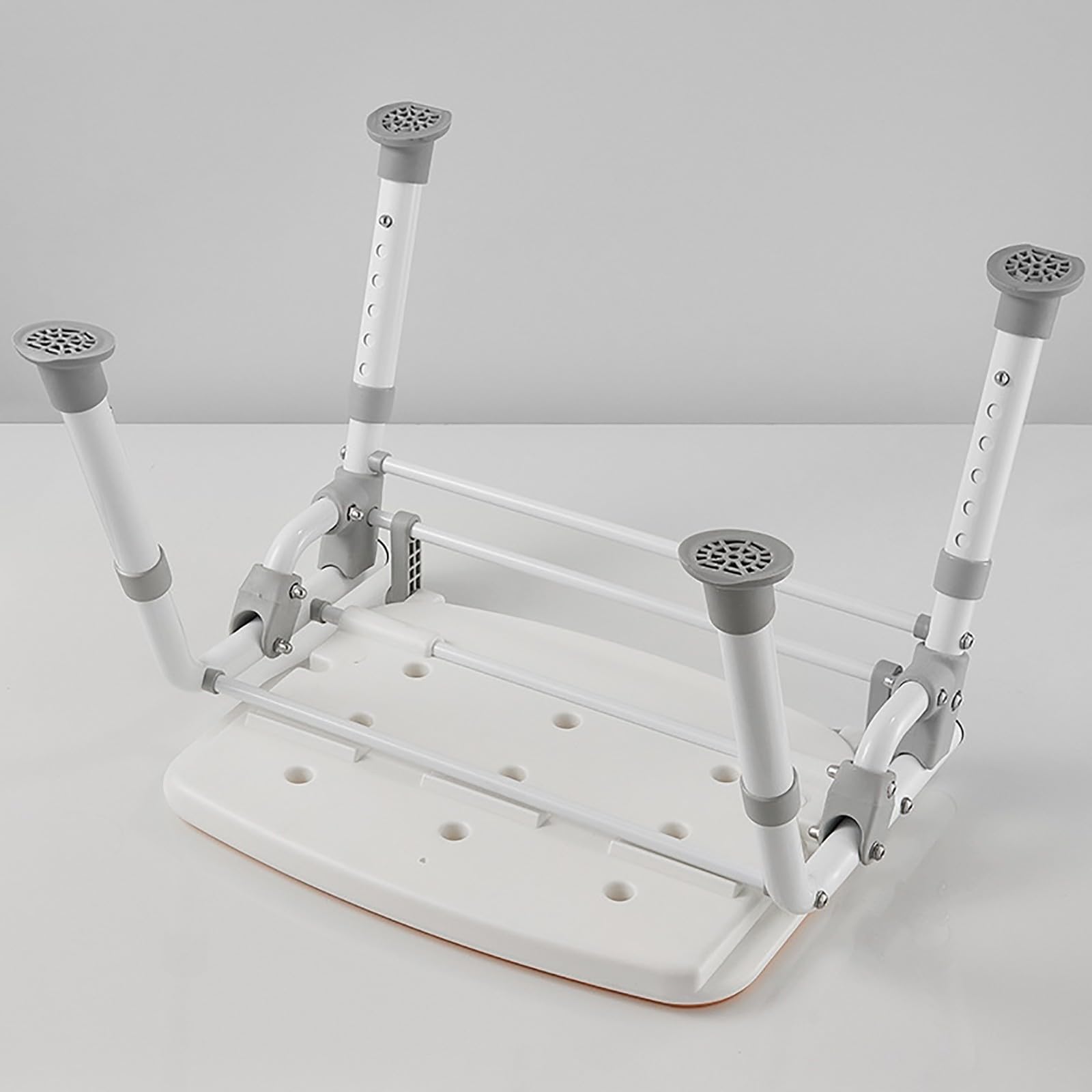 X&Z-XAOY Sillas De Ducha con Cojín De EVA Y Reposapiés Antideslizante Asiento De Ducha Regulable En Altura Taburete De Baño para Ancianos Y Discapacitados Máximo 330 Lbs