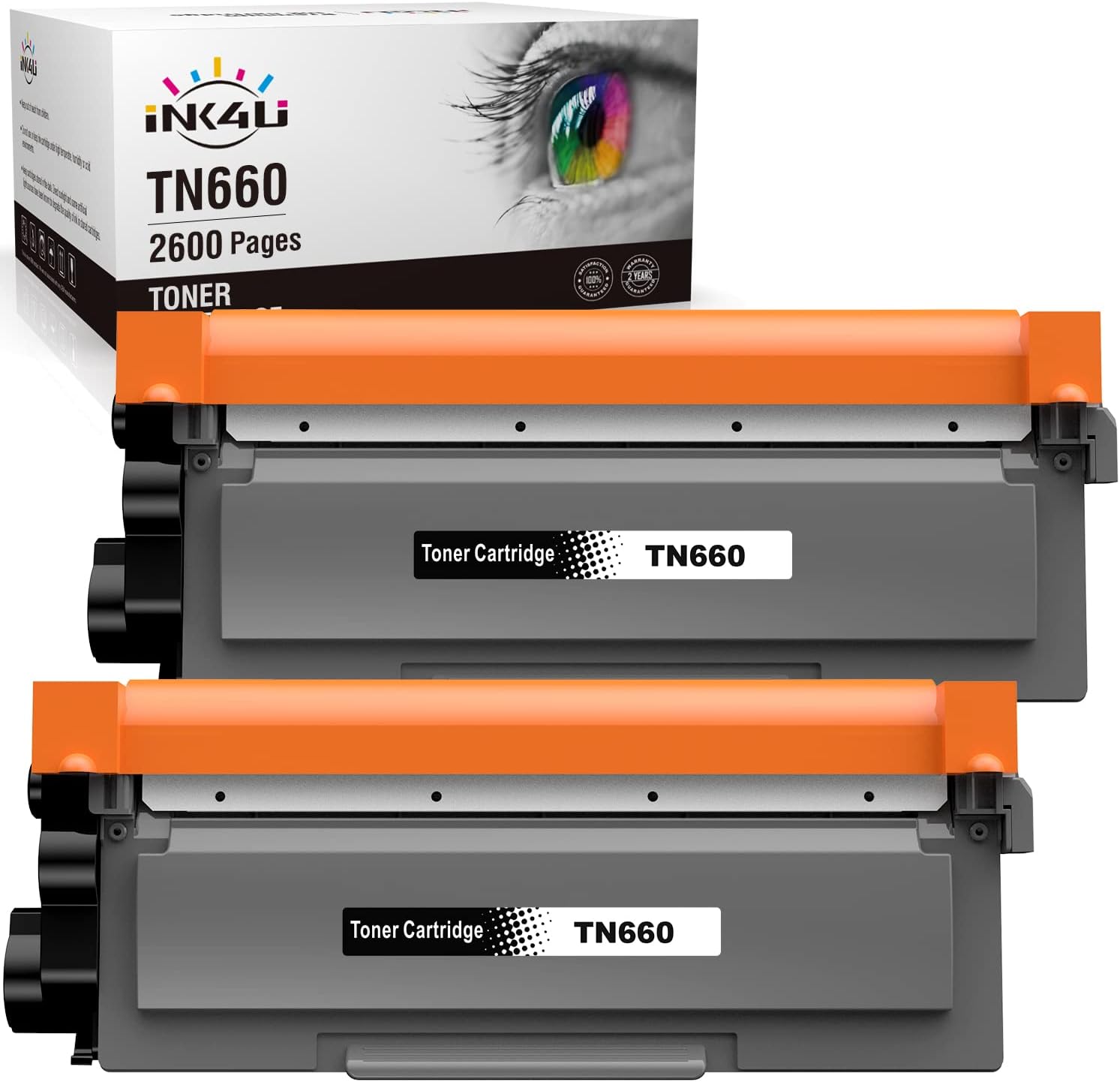 INK4U Compatible TN660 Toner Cartridges Replacement for Brother TN660