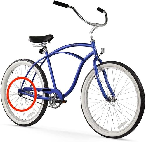 Cyclez 3/8'' X 175Mm Rear Coaster Hub Axle Replacement Includes Hub Bearing Retainers For Most Beach Cruisers, Lowrider Bikes And Kids Bicycles With Rear Coaster Brake Wheels, Black #TOP3