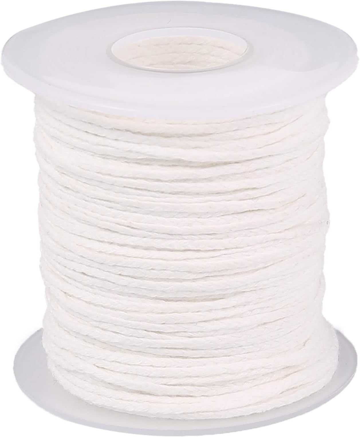 Meifyomng Cotton Candle Wicks, 1 Roll 200 Feet Braided Smokeless Natural Replacement Wicks for Oil Lamps and Candles