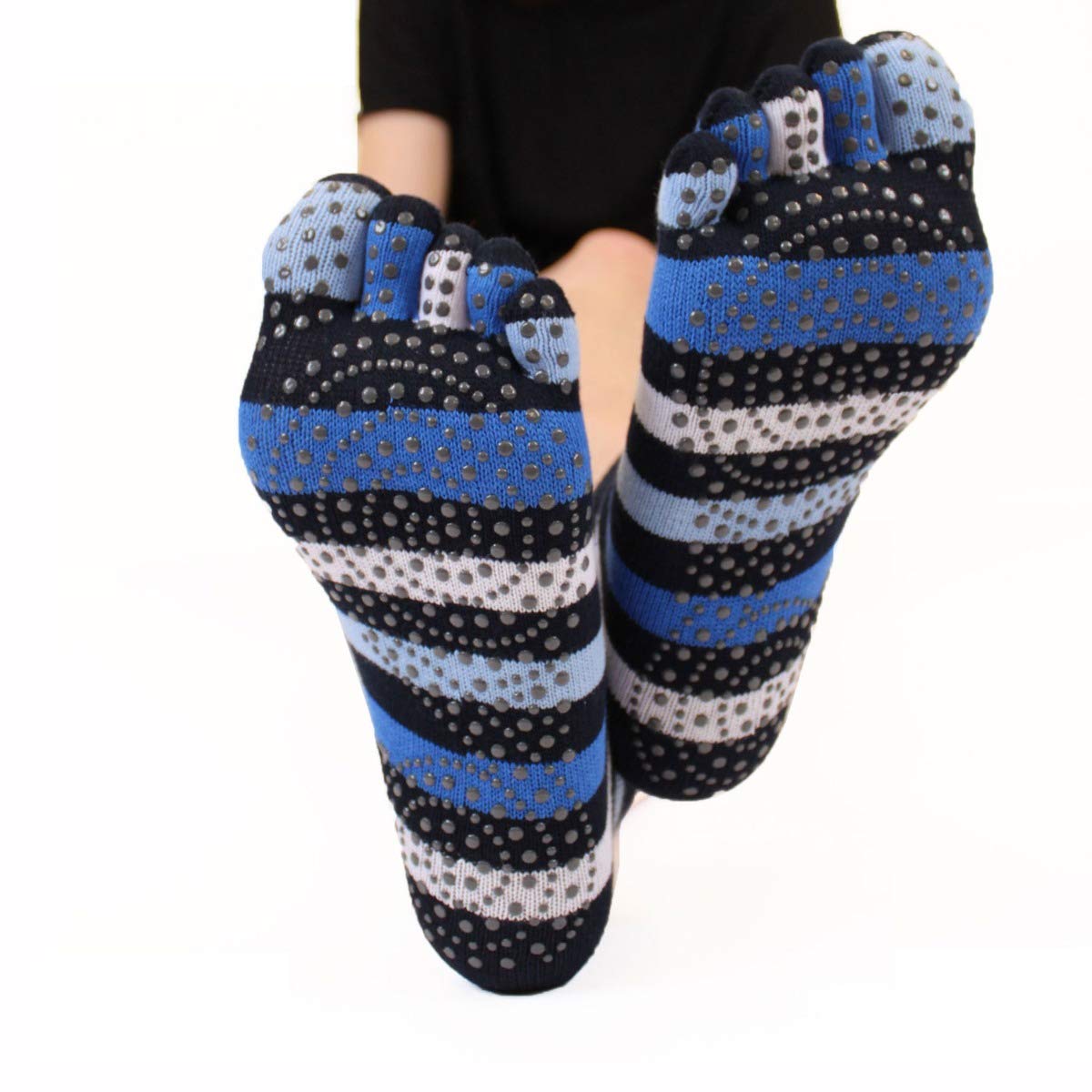 Fußkettchen Toeless Pilates Socken mit Griffen für Frauen Rutsch feste Yoga Sock Fußkettchen Toeless Pilates Socken mit Griffen für Frauen Rutsch feste Yoga Sock