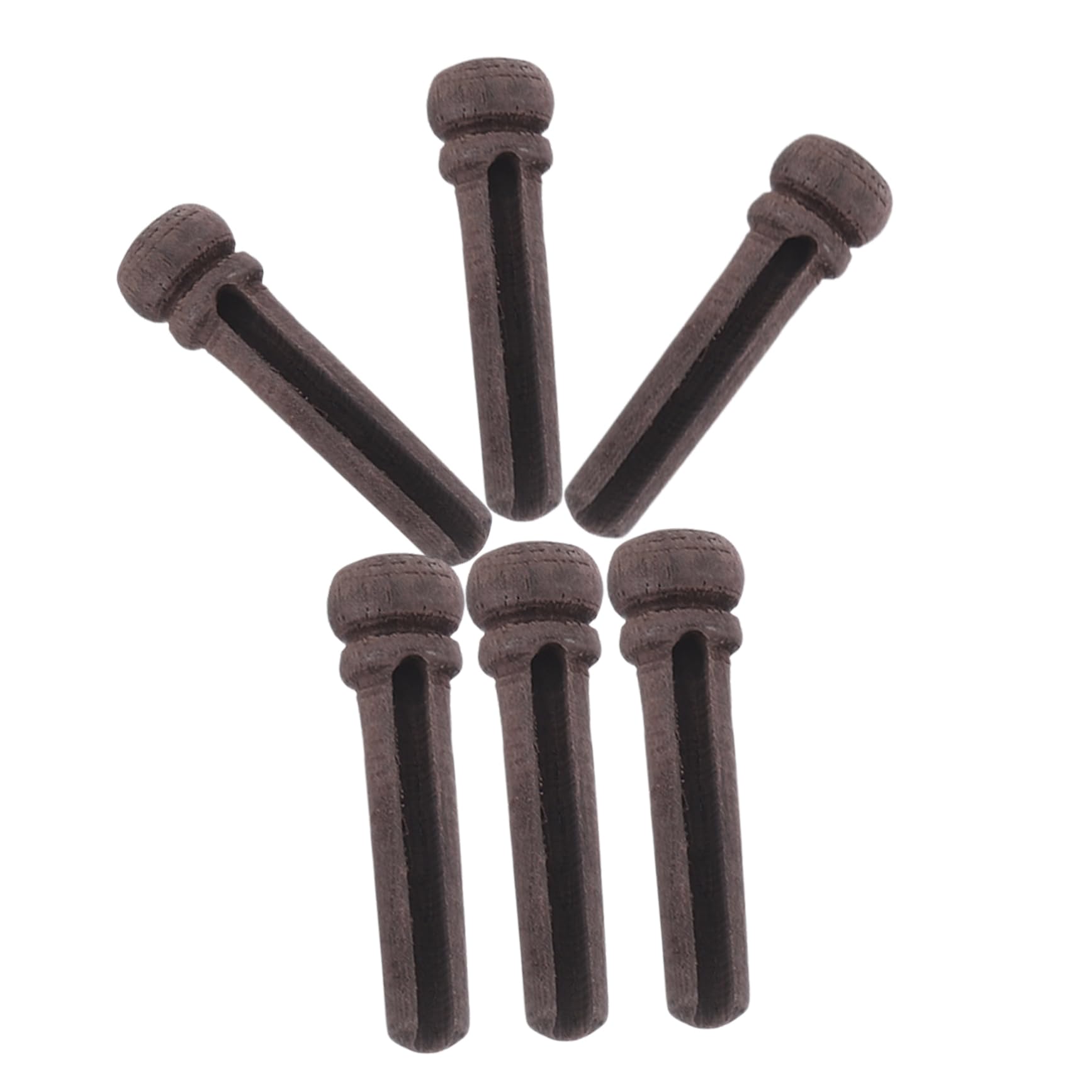 DRESSOOS 6pcs Guitar End Pin Any Brand Acoustic Guitar Bridge Pins Easy-to-use Guitar Bridge Pins Lip Gloss Kits Acoustic Guitar Parts Rosewood Guitar Bridge Pin Blush Pins Folk Pins Brown