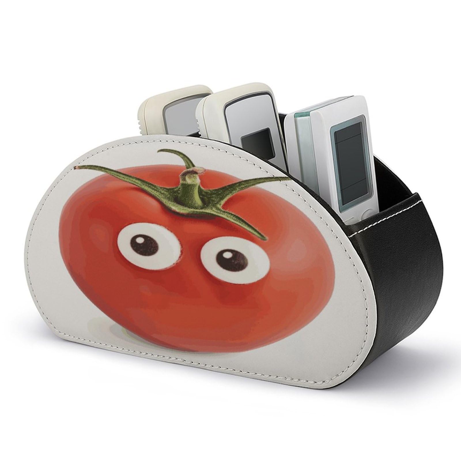 Btcowzrv Style Googly Eye Tomato Remote Control Holder With 5 Compartments