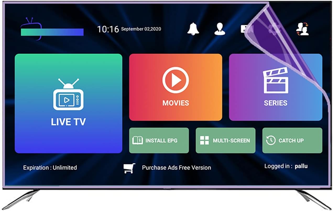 Privacy Screen Monitor Clear Image, Screen Protector 48 inch 1056X596mm HD Version Easy to Assemble Prevent Myopia, Suitable for LCD, LED, 4K OLED&QLED