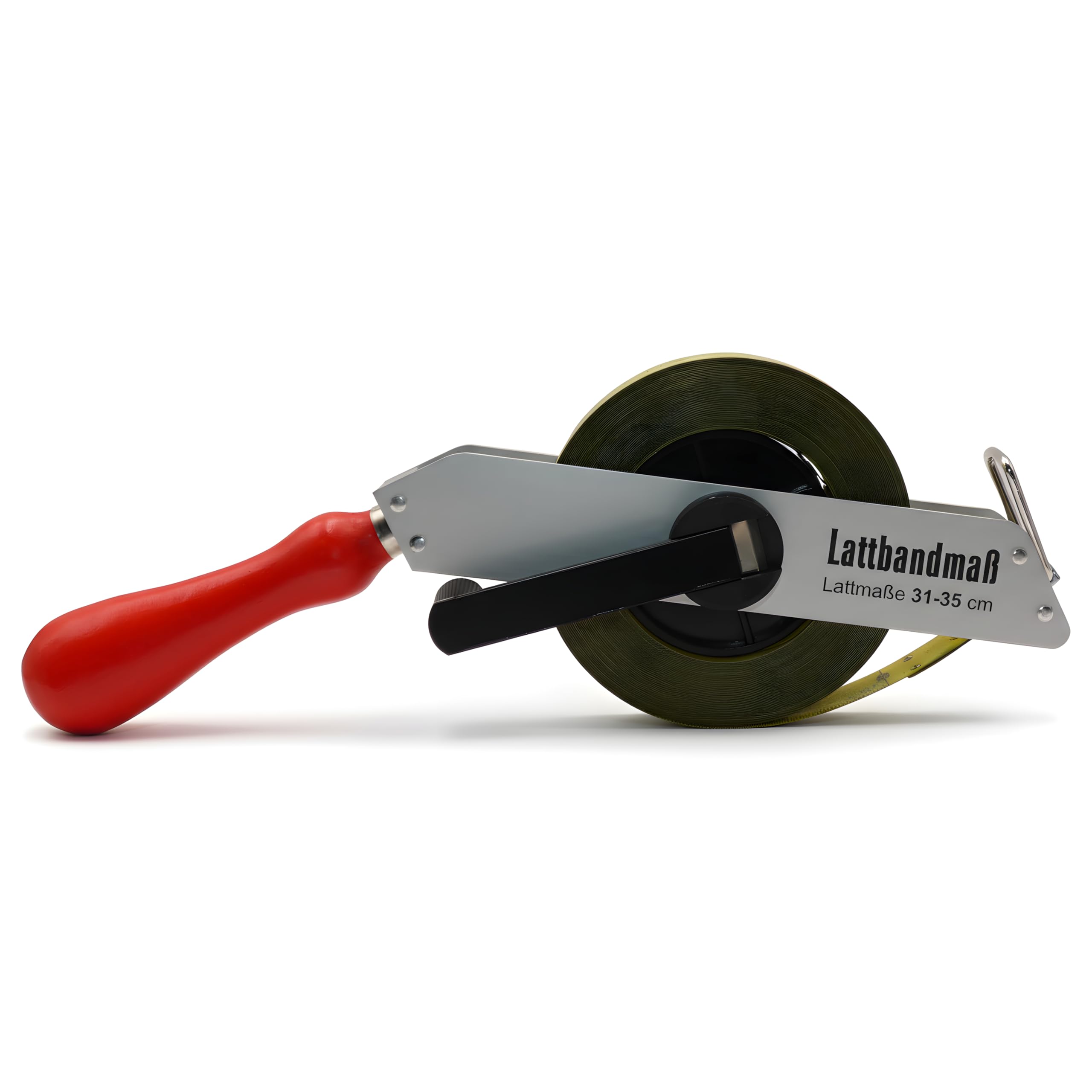 Richter Lattbandmaß für Dachdecker & Zimmerer – Lattmaße 31–39 cm – „rechnendes“ Bandmaß zur sicheren Auflattung inkl. DEWEPRO Zollstock 2 m