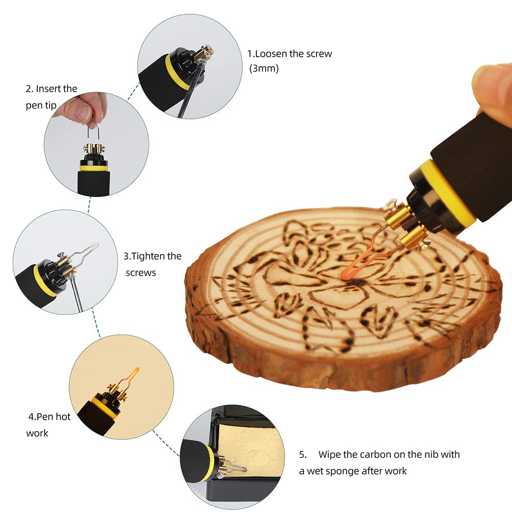 23 Pièces Pointes De Gravure Sur Bois Pointes De Stylo Pyrogravure