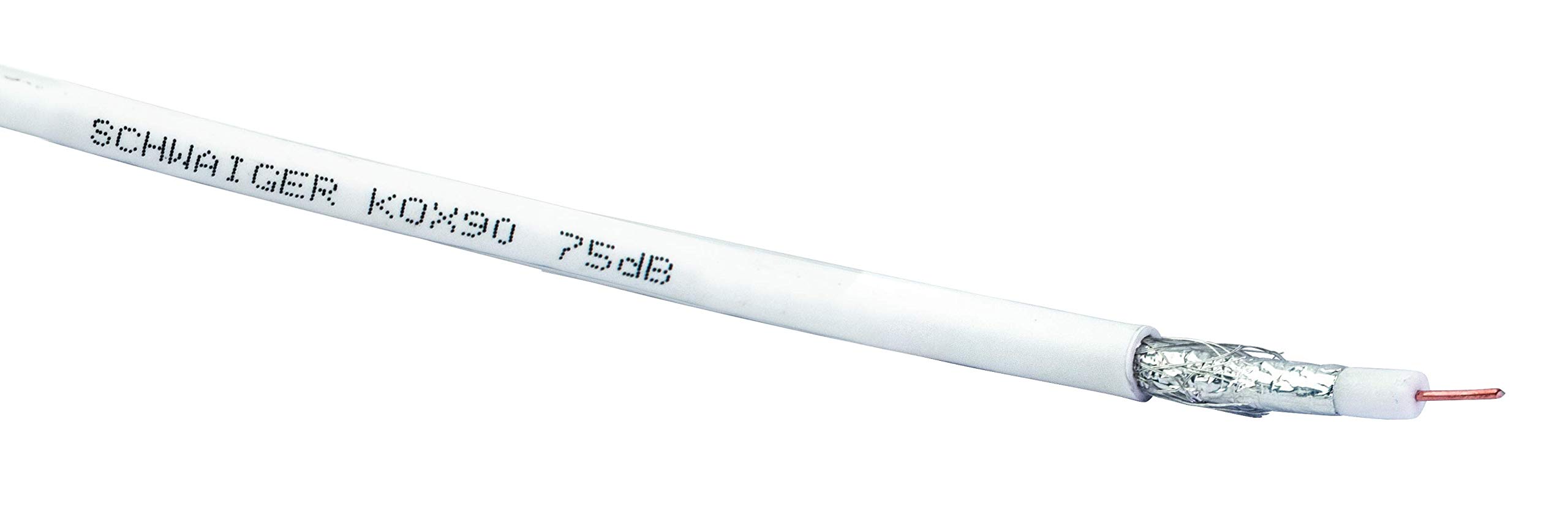 Schwaiger SAT Coaxial Cable Without Connectors 7 mm, 75 dB, 50 m White - Image 2