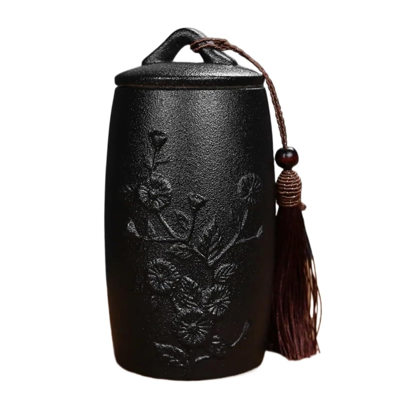 Barattolo di Porcellana per Zenzero, urna per Ceneri di Animali Domestici Bianchi, urne funerarie in Ceramica, cremato Umano (4 300 ml 6,5 x 12 cm)