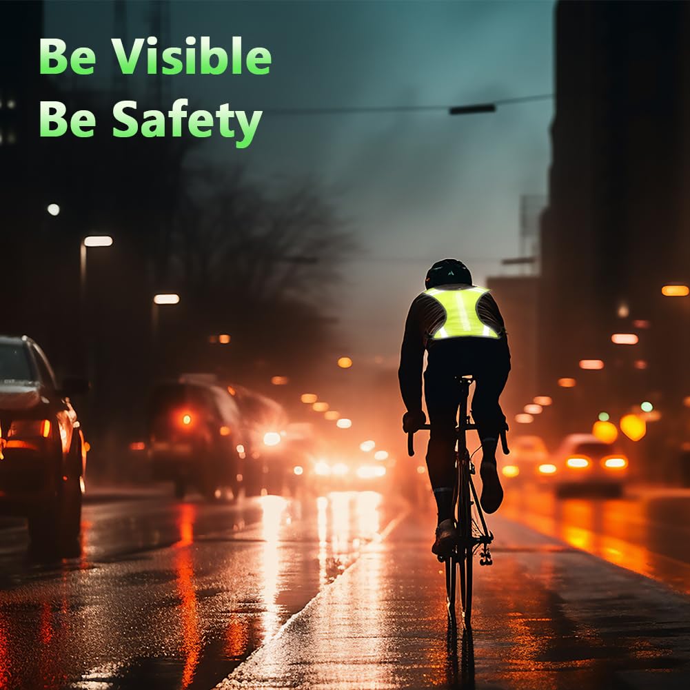 Fintronic 2 Pack Hi Vis Reflective Running Gears, Safety Vest High Visibility, Breathable Reflectors Clothing - Image 5