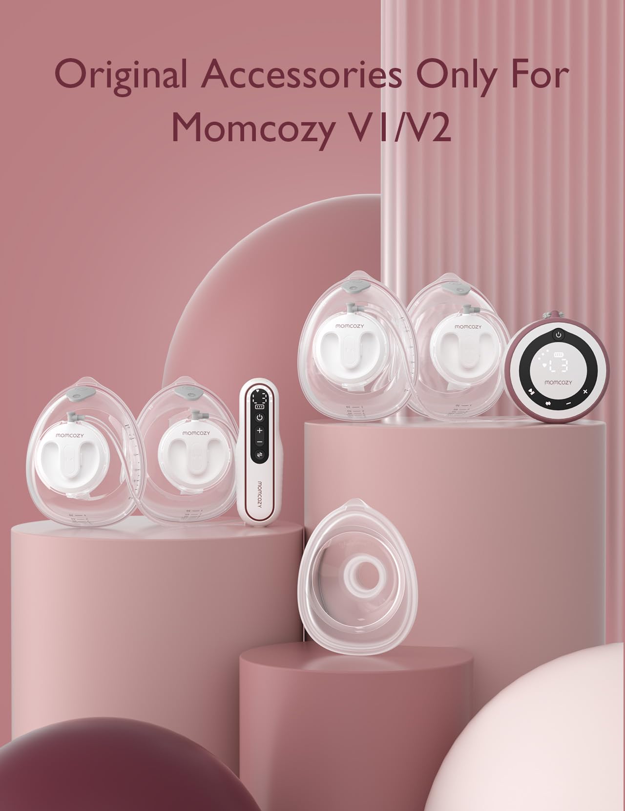 Momcozy Kołnierz podwójnie uszczelniony 24 mm tylko do laktatora momcozy V1/V2 Akcesoria zamienne do laktatorów V1/V2 24 mm