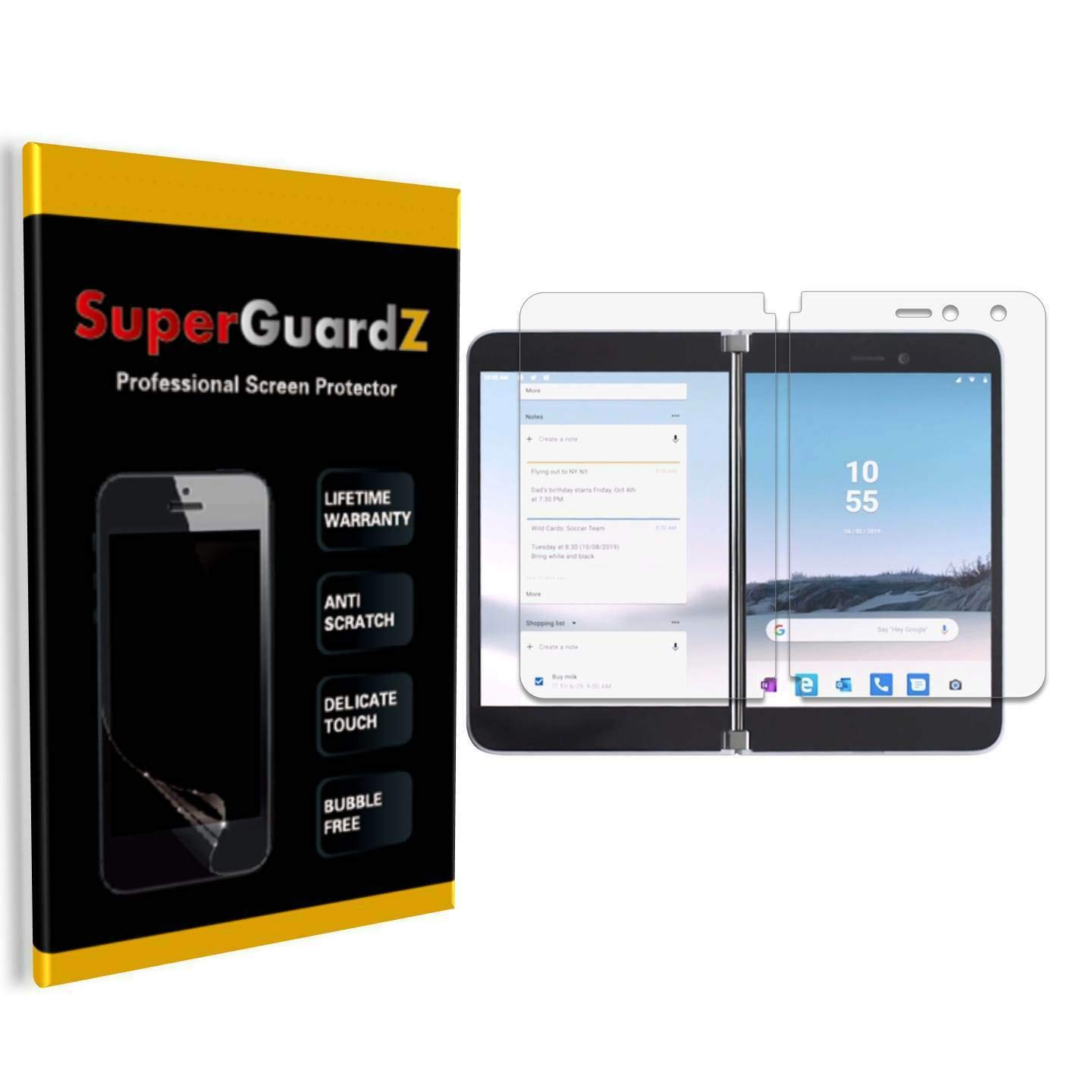 S.G. for Microsoft Surface Duo Screen Protector - SuperGuardZ, Anti-Glare, Matte, Anti-Fingerprint, Anti-Bubble [Lifetime Replacement]