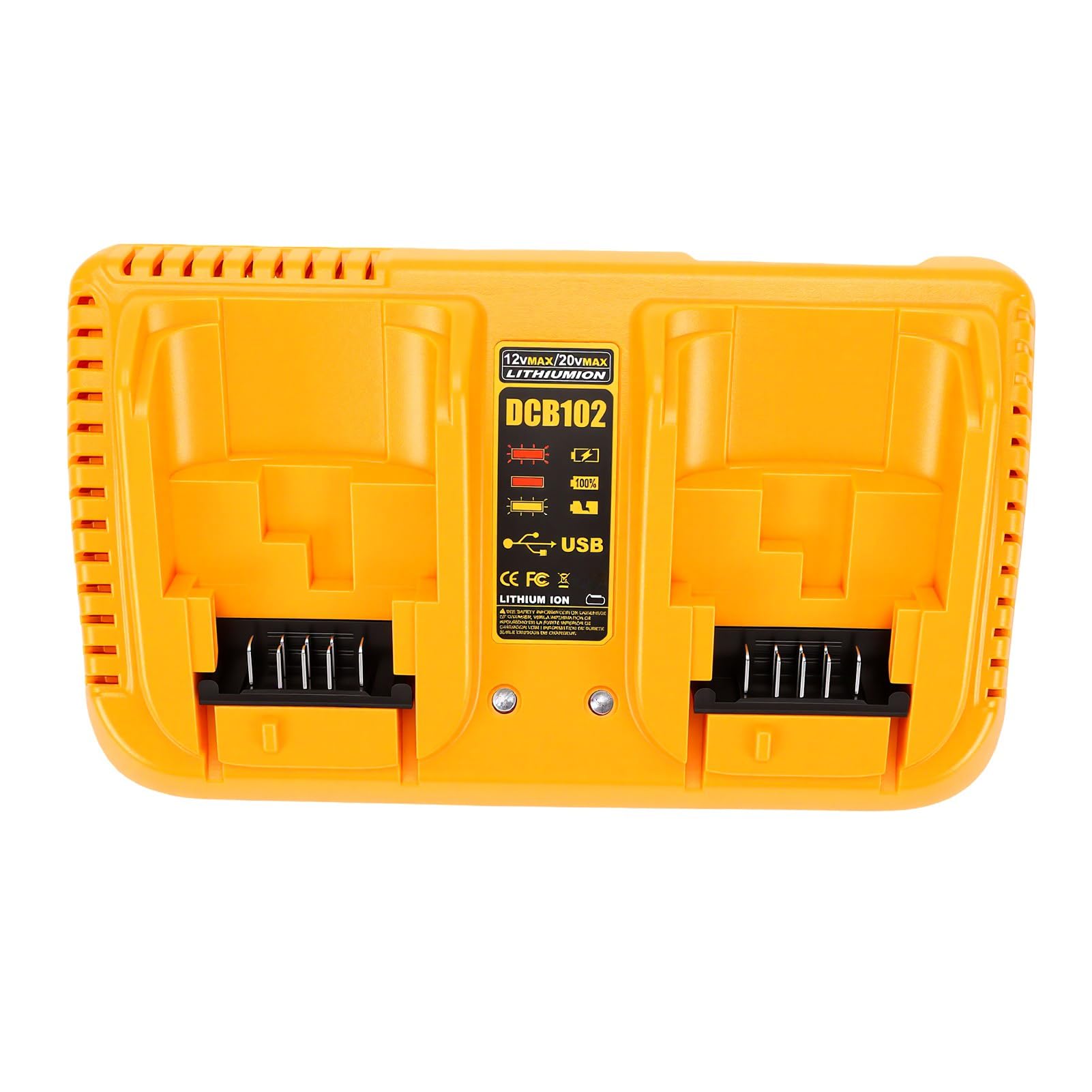 Fafeicy Estación de Carga de Batería Rápida de 2 Puertos, Indicador LED 6A USB