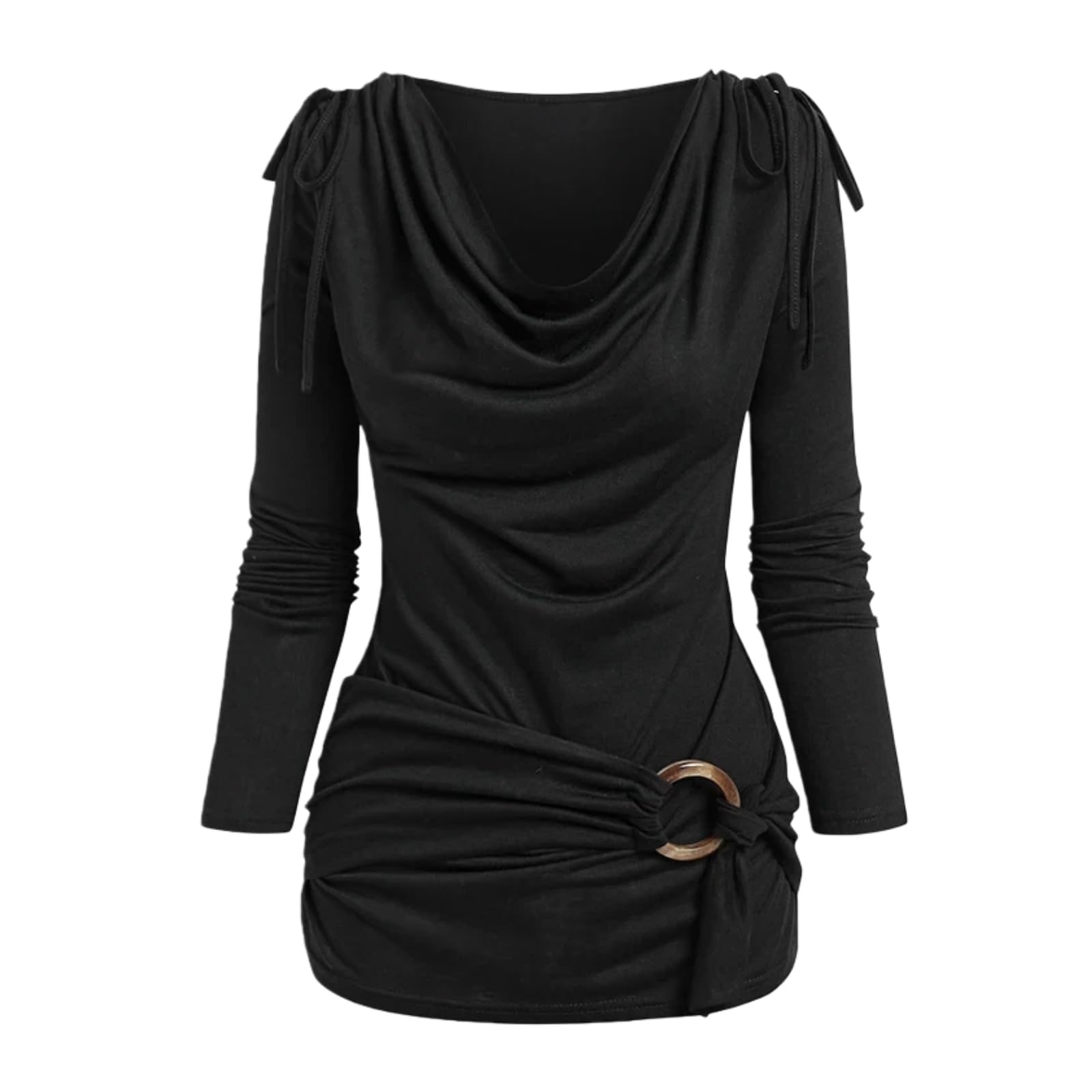Vestido De Mujer con Bolsillos Laterales, Mini Vestidos De Manga Larga para Invierno, Jersey Informal De Punto Suelto, Jersey, Camiseta De TúNica, Sencillo