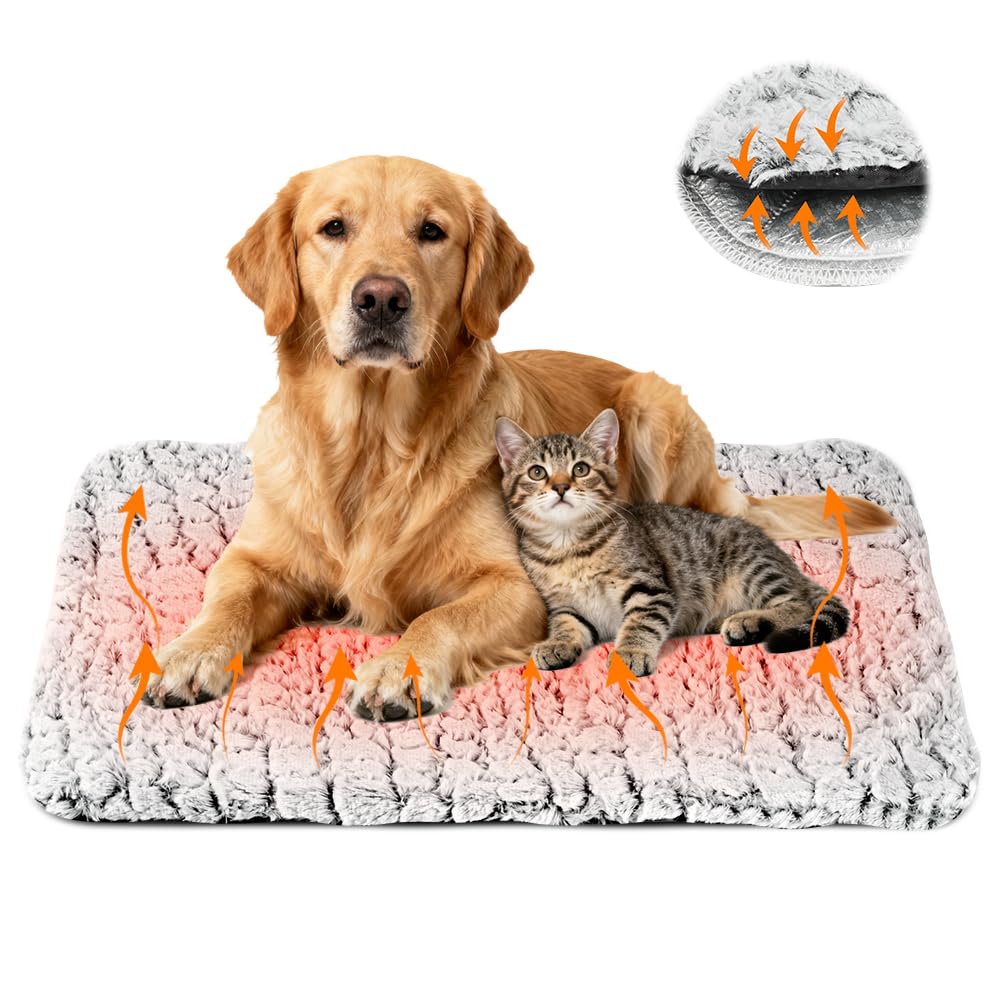 Adiwo Selbstheizende Decke für Katzen und Hunde, 70 x 48cm Waschbare Wärmedecke Katze, Selbstwärmend Katzendecke Weich, selbstwärmende Heizmatte Thermische Decke für Innen und Außenbereich,Steinmuster