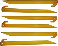 Vista 6 de Estacas de plástico de 12 pulgadas para tienda de campaña, 24 piezas resistentes y más grandes y duraderas, gancho para campamentos al aire libre