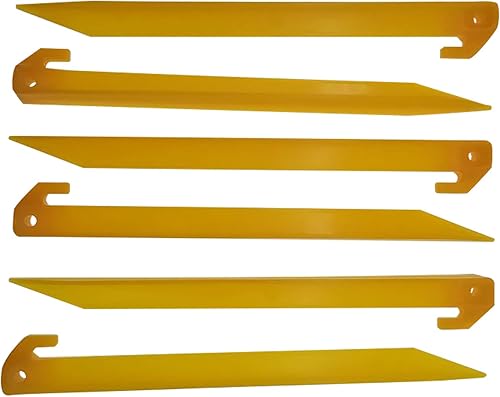 Miniatura 6 de Estacas de plástico de 12 pulgadas para tienda de campaña, 24 piezas resistentes y más grandes y duraderas, gancho para campamentos al aire libre